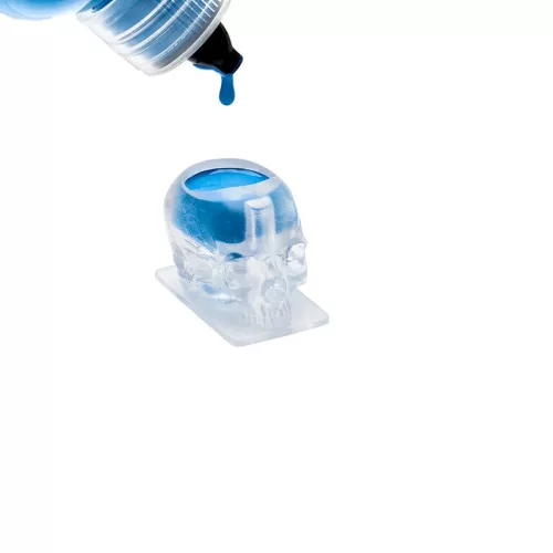 Fekete koponyás szilikon festéktartó kupak - 200 darab