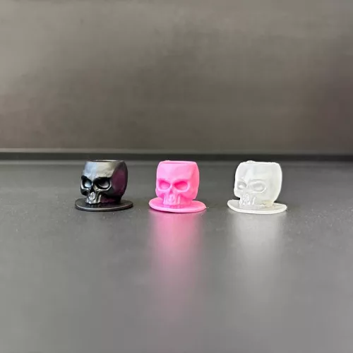 Pink koponyás szilikon festéktartó kupak - 200 darab