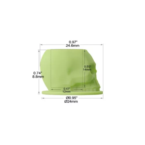 Pink koponyás szilikon festéktartó kupak - 200 darab